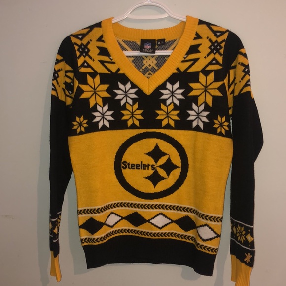 Women's NFL Pittsburgh Steelers Ugly Christmas Sweater - Picture 5 of 5